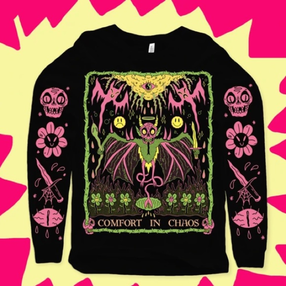 Comfort in Chaos Black Sweatshirt